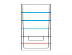 MAGANDA Double Glass-Fronted Cabinet MEBIN