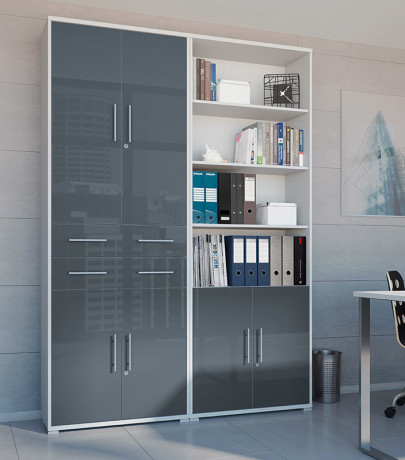 REG2D/220 OFFICE LUX BRW Shelf Unit