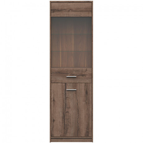 REG1D1W NEPO PLUS BRW Glass-Fronted Cabinet