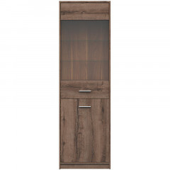 REG1D1W NEPO PLUS BRW Glass-Fronted Cabinet