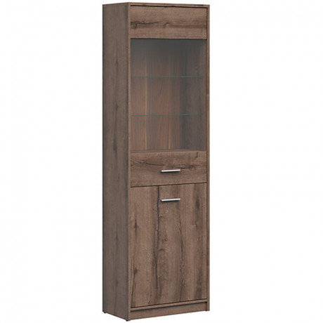 REG1D1W NEPO PLUS BRW Glass-Fronted Cabinet