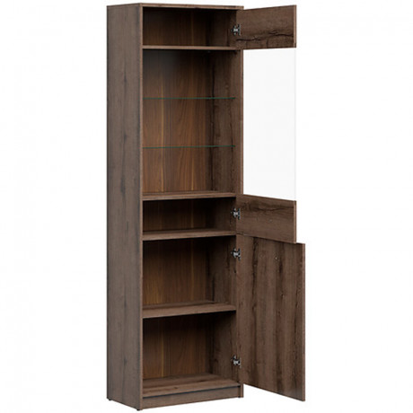 REG1D1W NEPO PLUS BRW Glass-Fronted Cabinet