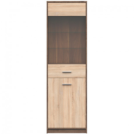REG1D1W NEPO PLUS BRW Glass-Fronted Cabinet