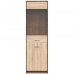 REG1D1W NEPO PLUS BRW Glass-Fronted Cabinet