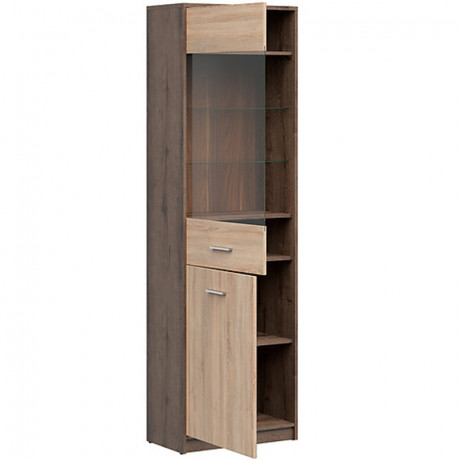 REG1D1W NEPO PLUS BRW Glass-Fronted Cabinet