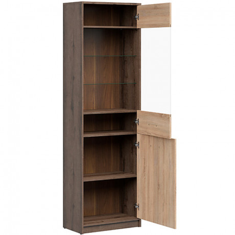 REG1D1W NEPO PLUS BRW Glass-Fronted Cabinet