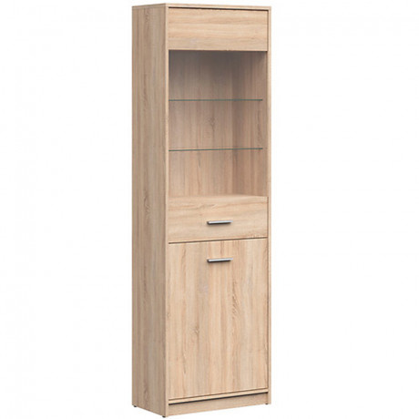 REG1D1W NEPO PLUS BRW Glass-Fronted Cabinet