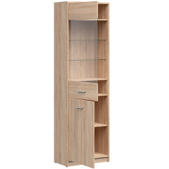 REG1D1W NEPO PLUS BRW Glass-Fronted Cabinet