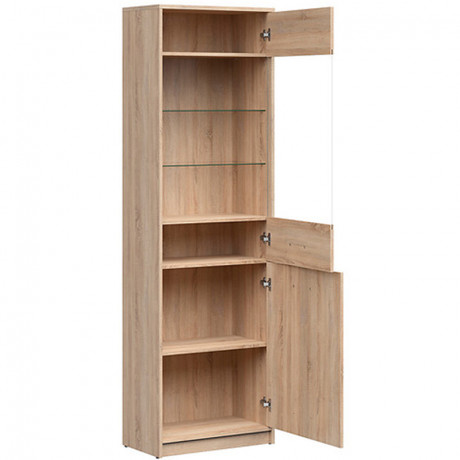 REG1D1W NEPO PLUS BRW Glass-Fronted Cabinet