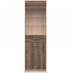 REG1D1W NEPO PLUS BRW Glass-Fronted Cabinet