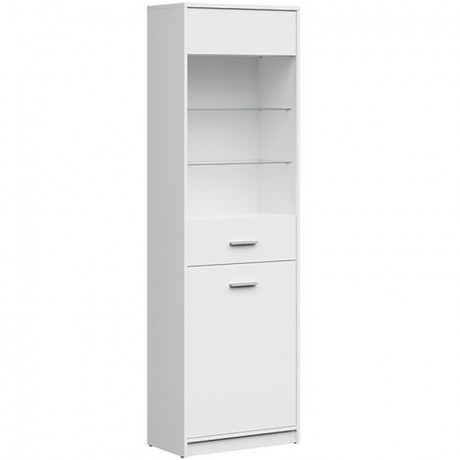 REG1D1W NEPO PLUS BRW Glass-Fronted Cabinet