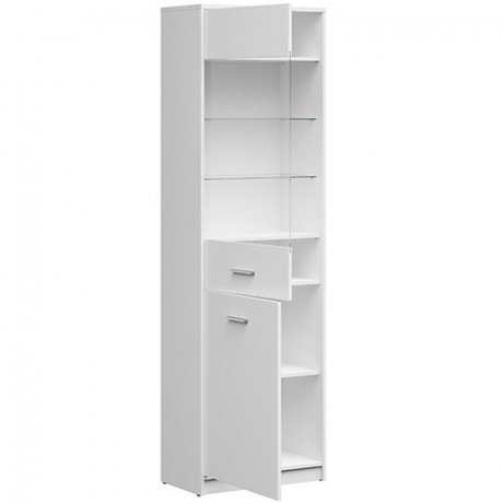 REG1D1W NEPO PLUS BRW Glass-Fronted Cabinet