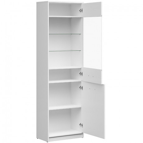 REG1D1W NEPO PLUS BRW Glass-Fronted Cabinet