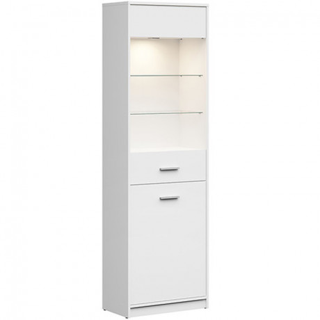 REG1D1W NEPO PLUS BRW Glass-Fronted Cabinet