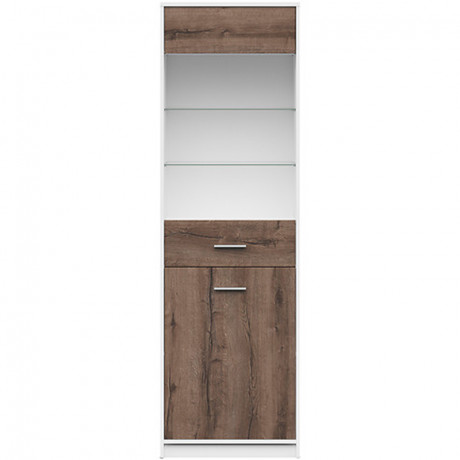 REG1D1W NEPO PLUS BRW Glass-Fronted Cabinet