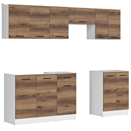 JUNONA LINE 230 BBL Kitchen Set Dark Delano Oak