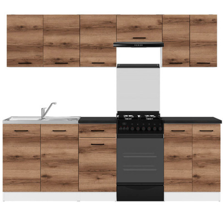 JUNONA LINE 230 BBL Kitchen Set Dark Delano Oak
