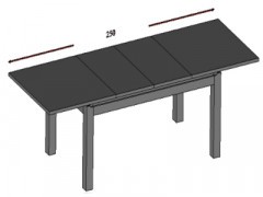 CORINO Unfolded Table 160-250 MEBIN