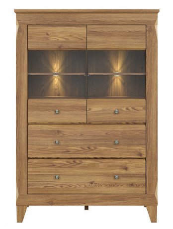 REG2W2S BERGEN BRW Glass-Fronted Cabinet