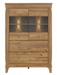 REG2W2S BERGEN BRW Glass-Fronted Cabinet