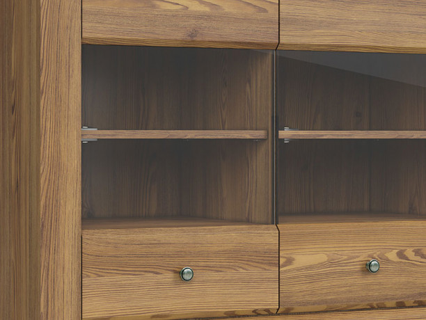 REG2W2S BERGEN BRW Glass-Fronted Cabinet