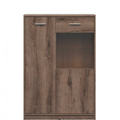 REG1D1W/90 NEPO PLUS BRW Glass-Fronted Cabinet
