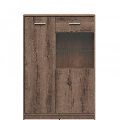 REG1D1W/90 NEPO PLUS BRW Glass-Fronted Cabinet