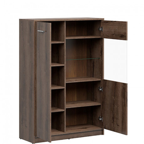 REG1D1W/90 NEPO PLUS BRW Glass-Fronted Cabinet