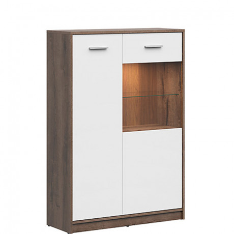 REG1D1W/90 NEPO PLUS BRW Glass-Fronted Cabinet