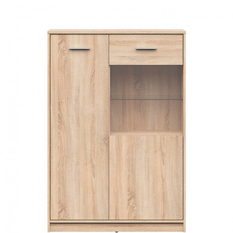 REG1D1W/90 NEPO PLUS BRW Glass-Fronted Cabinet