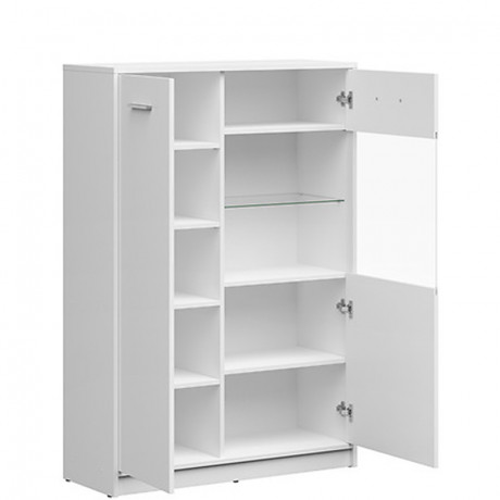 REG1D1W/90 NEPO PLUS BRW Glass-Fronted Cabinet