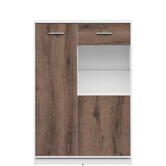 REG1D1W/90 NEPO PLUS BRW Glass-Fronted Cabinet
