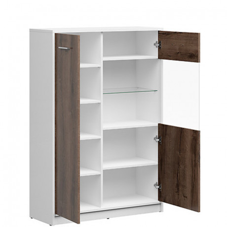 REG1D1W/90 NEPO PLUS BRW Glass-Fronted Cabinet