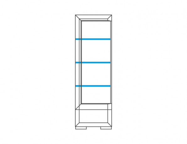 ROSSANO 1DS1D Left Glass-Fronted Cabinet MEBIN