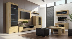 ROSSANO 1DS1D Left Glass-Fronted Cabinet MEBIN