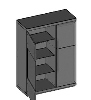 VERANO 1DS1D Right Cabinet with Drink Section MEBIN