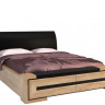 CORINO King Size Bed 160 with a Bench MEBIN (Walnut / Black)