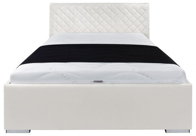 SYNTIA III BRW Upholstered Double Bed 140 White
