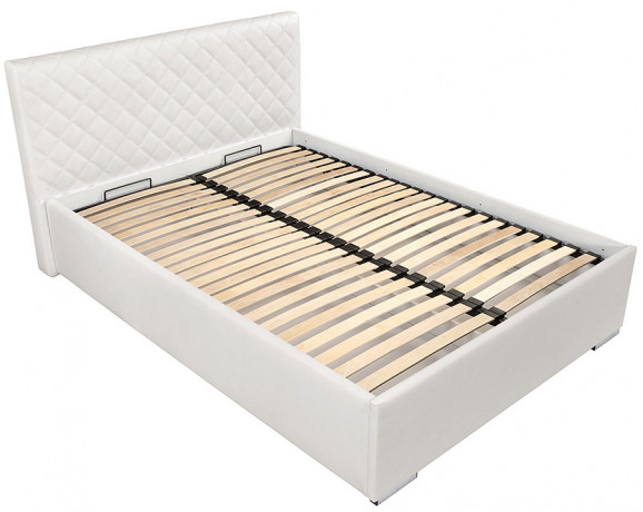 SYNTIA III BRW Upholstered Double Bed 140 White