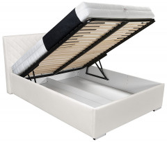 SYNTIA III BRW Upholstered Double Bed 140 White