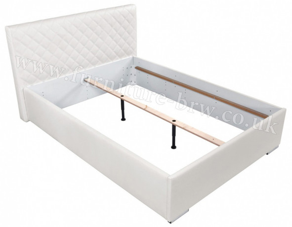 SYNTIA III BRW Upholstered Double Bed 140 White