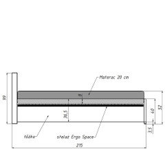 SYNTIA III BRW Upholstered Double Bed 140 White