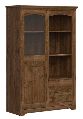 REG1W2S PATRAS BRW Glass-Fronted Cabinet
