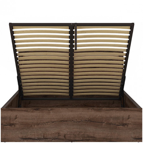 LOZ/160/B BAYLAR BRW Bed with Storage and a Lifting Mechanism