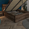 LOZ/160/B BAYLAR BRW Bed with Storage and a Lifting Mechanism