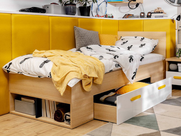 SZU WESKER BRW Bed Storage