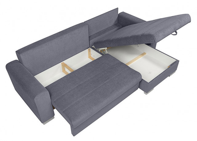 PASIR LUX 3DL BRW Corner Sofa Bed Grey