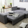 PASIR LUX 3DL BRW Corner Sofa Bed Grey