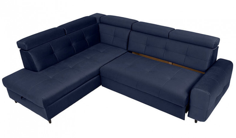 MATRAS 2F BRW Corner Sofa Bed Blue