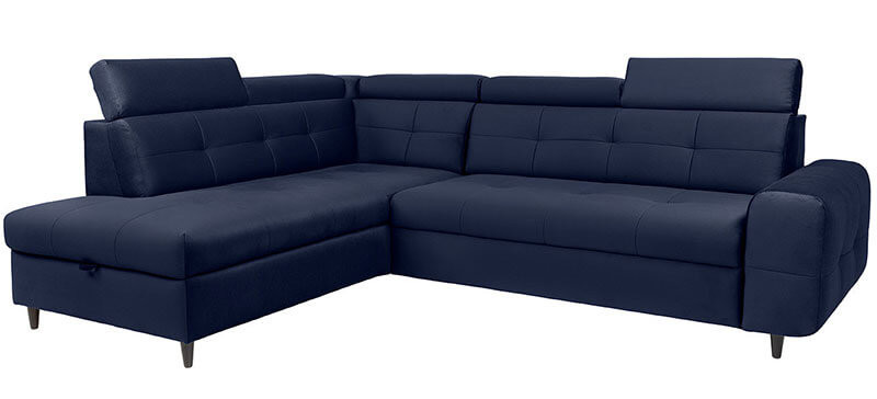 MATRAS 2F BRW Corner Sofa Bed Blue